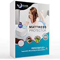 Dreamzie - Protector de Colchón 90 x 190-200 cm Impermeable - Tela 100% Algodón Oeko Tex - Cubre Colchón Hipoalergénico…